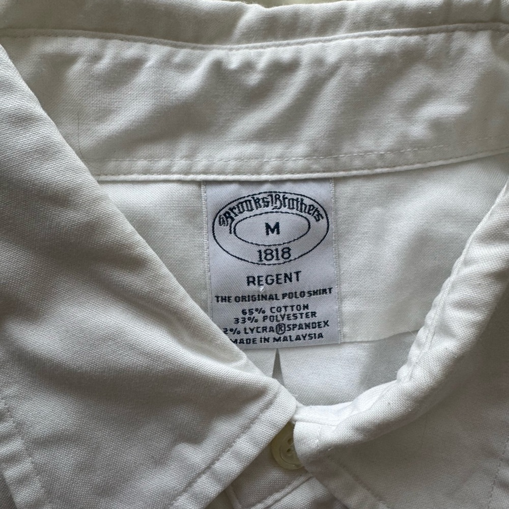 Brooks Brothers White Classic Button-Down Shirt